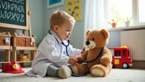 عکس شاخص مقاله بازی رول پلی چیست؟ یک بچه در حال دکتر بازی