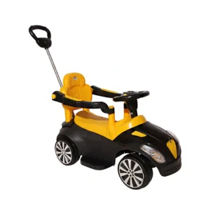 ماشین کودک بی بی ماک طرح آلفارومئو مدل ZV-10 رنگ مشکی-زرد